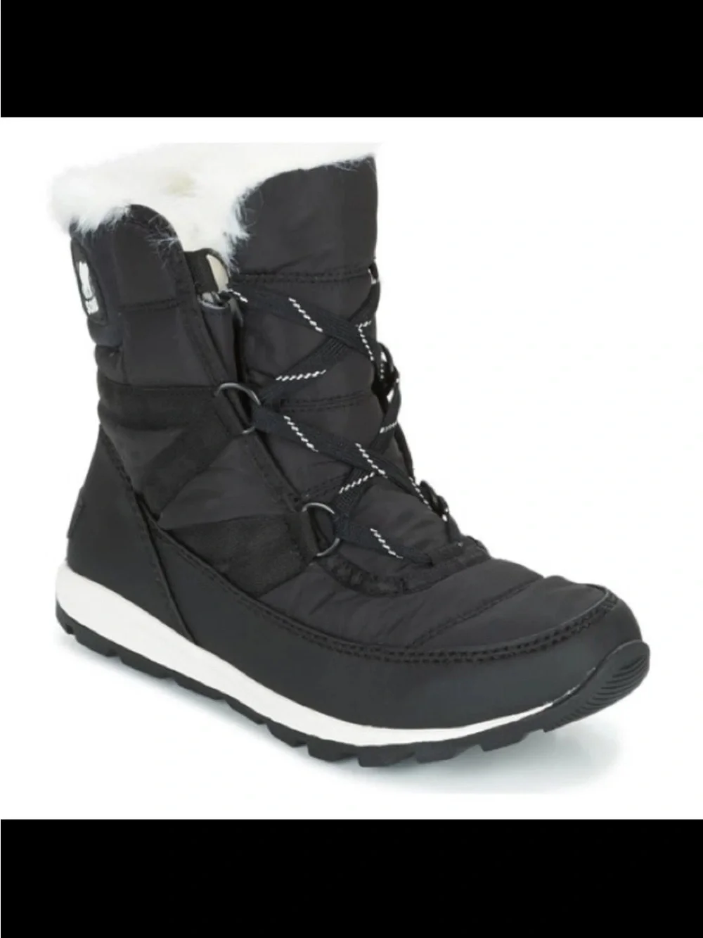 Sorel Women's Whitney Short Lace Winter Boots Black